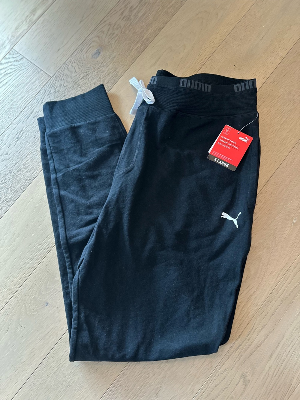 Puma Black Men's Logo Jogger Sweatpants